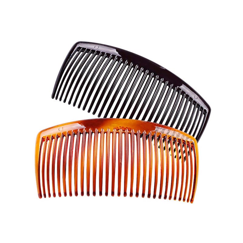 Fodattm 4PCS Black and Brown Hair Side Comb with Teeth French Hair Accessories Hair Clip Clamp for Women Men (4 inches - 29 teeth) - Image 1